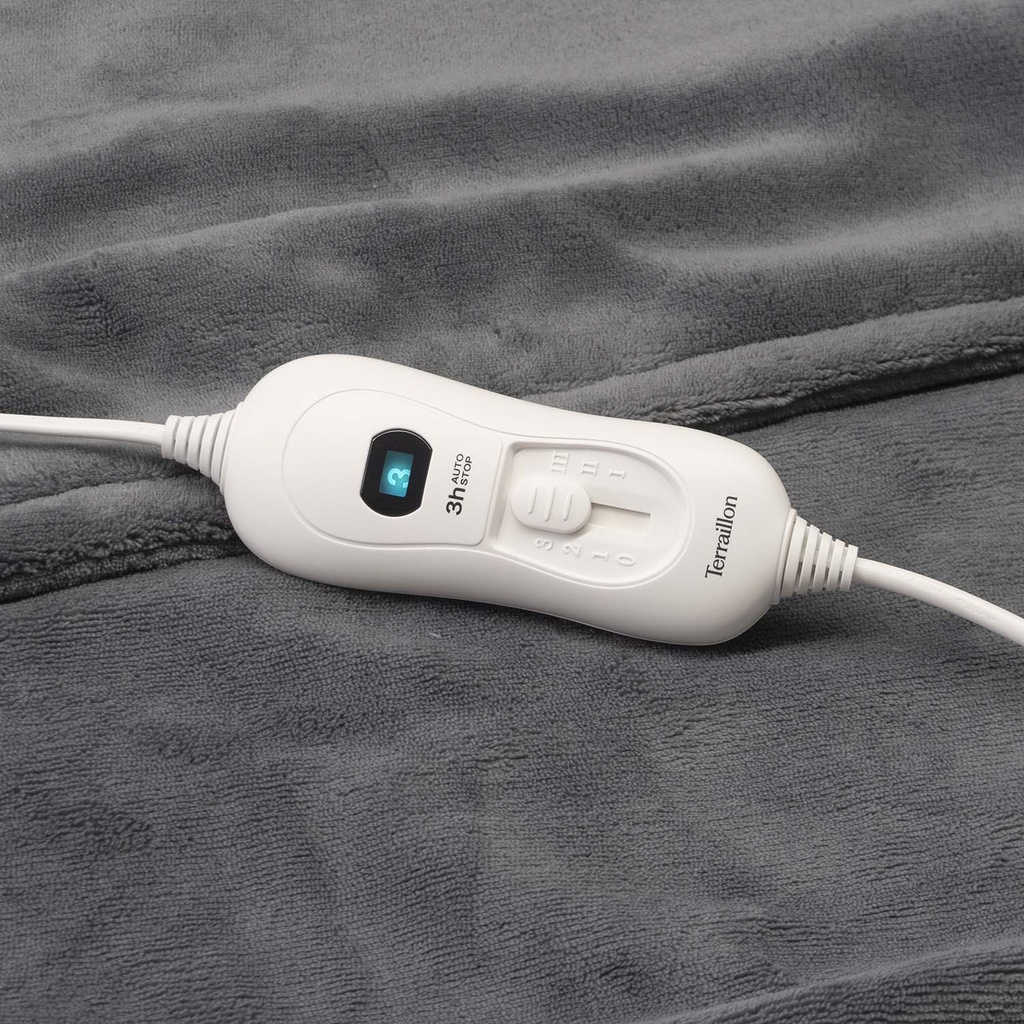 Electric Heated Plaid Cozy 160x120cm Dark Grey