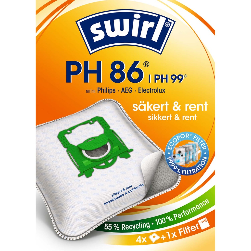 Dammsugarpåsar PH86/PH99 4P  (OBS 3st DFP)