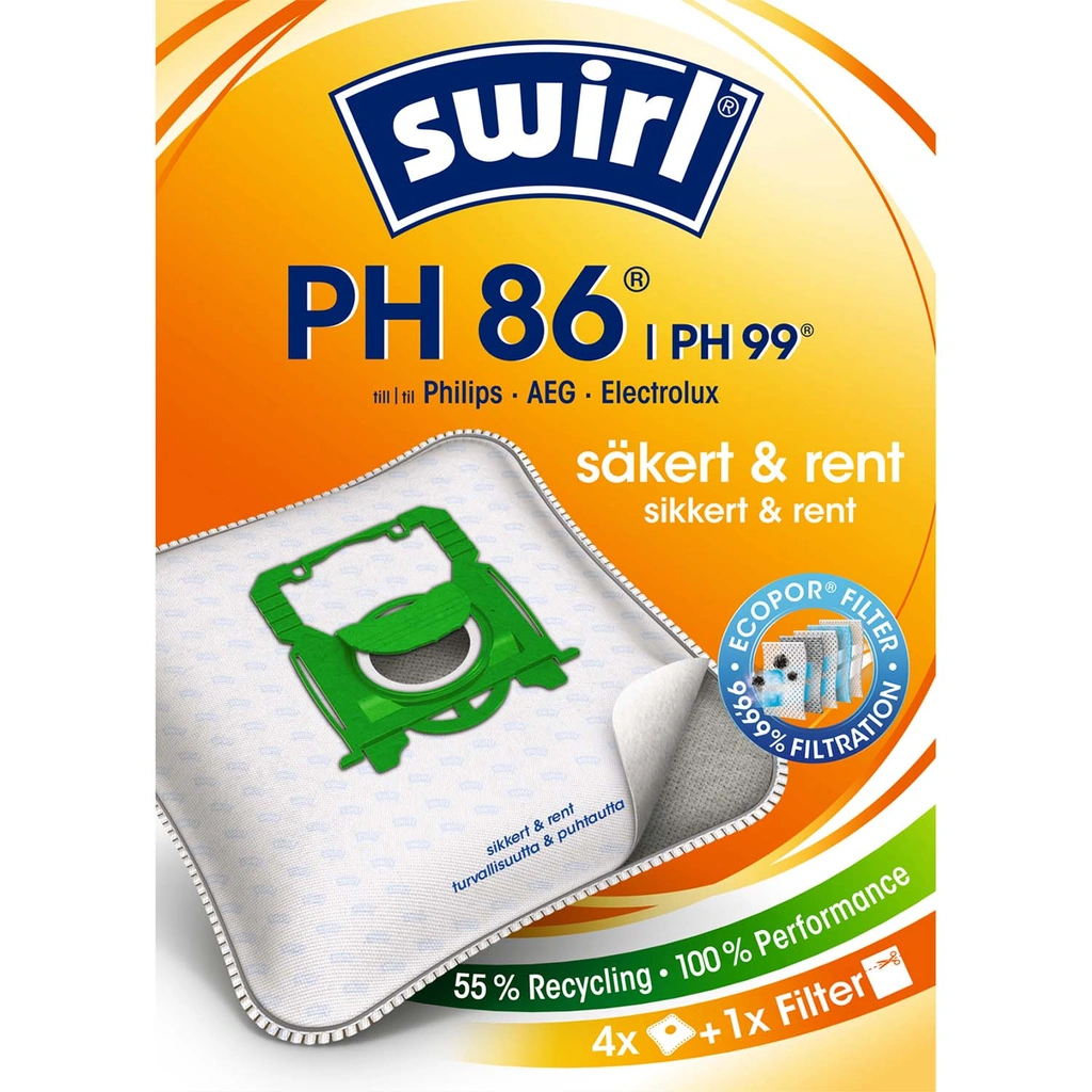 Dammsugarpåsar PH86/PH99 4P  (OBS 3st DFP)
