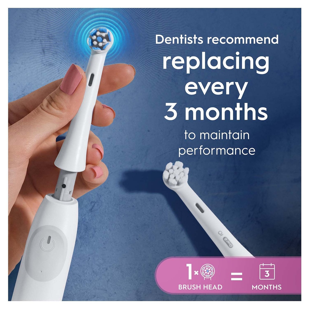 Borsthuvud iO Gentle Care White 6st