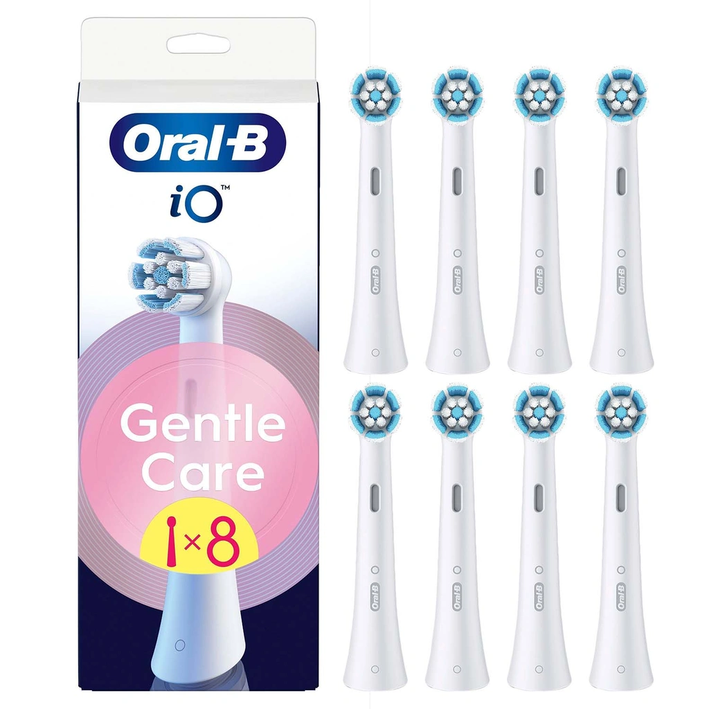 Borsthuvud iO Gentle Care White 8st
