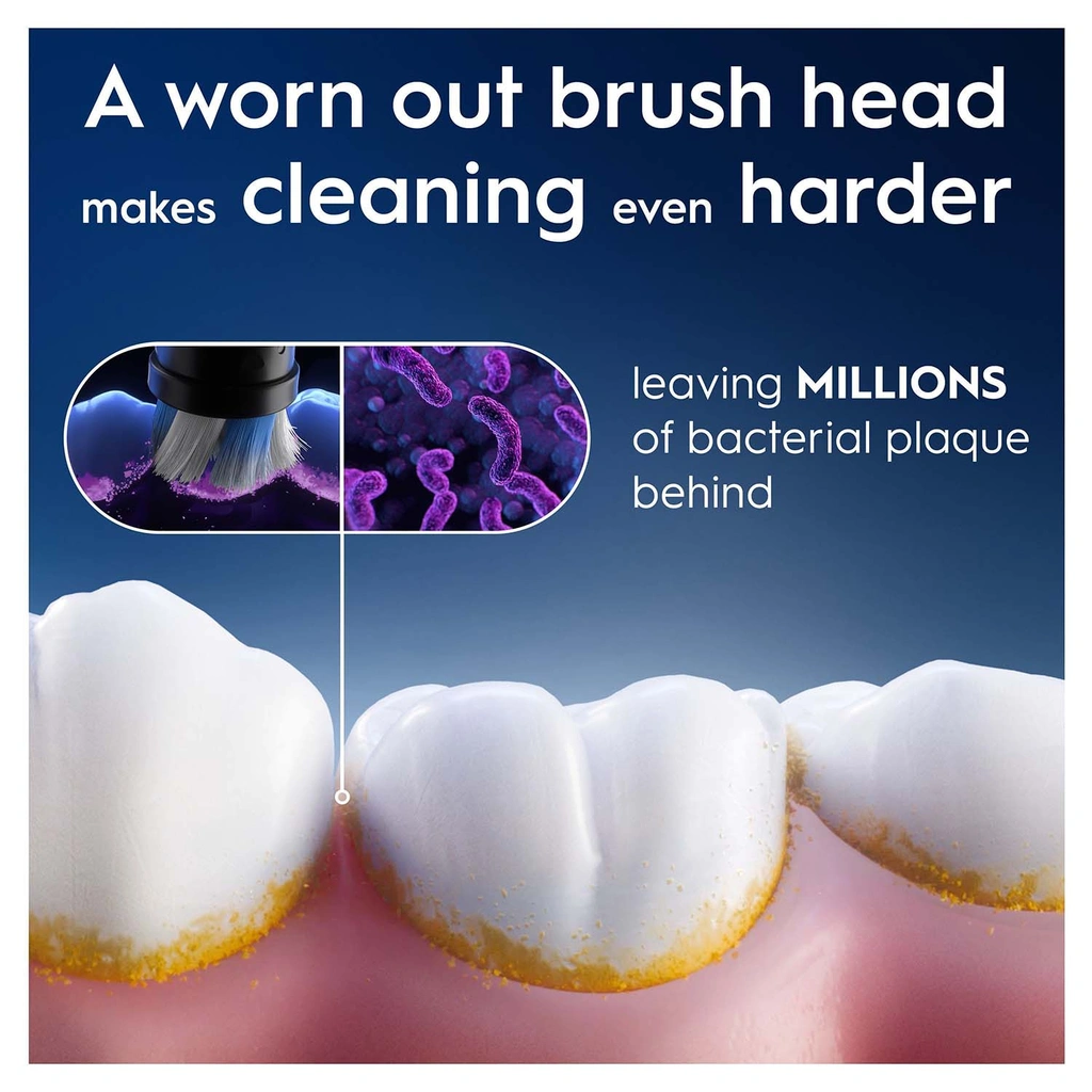 Borsthuvud iO Radiant White Black 3st