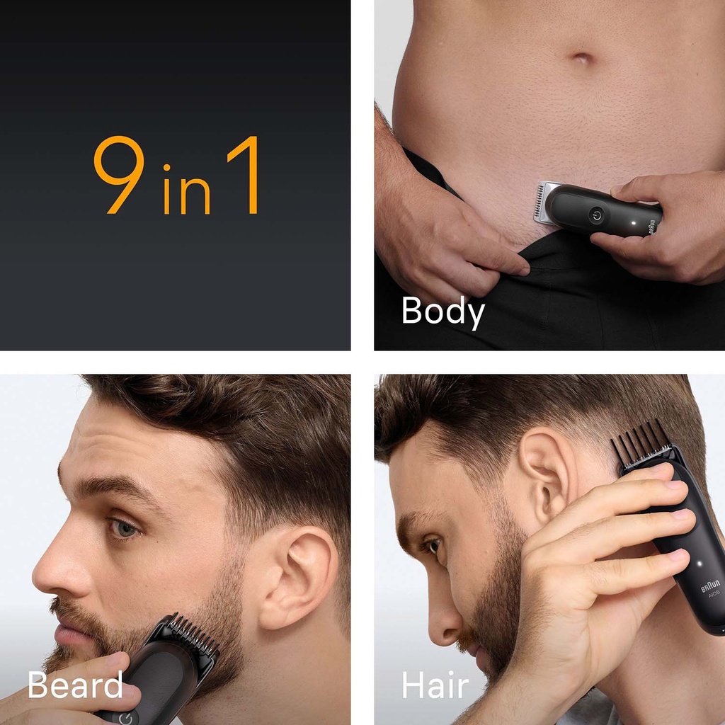 All-in-One Series 5 9in1 Grooming Kit Styler 5540 Black Matt