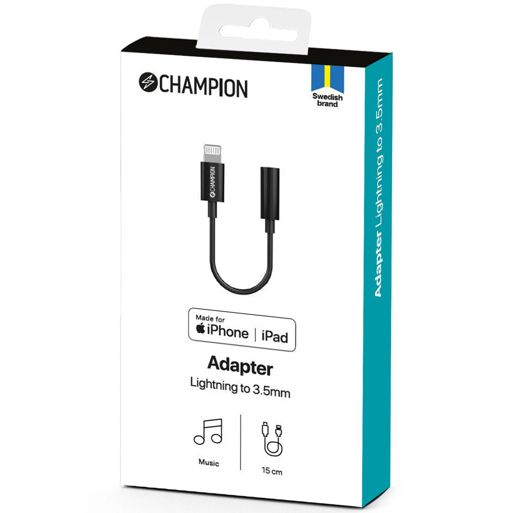 Adapter Lightning to 3,5mm Black