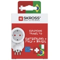 Travel adapter Europe to Switzerland/Italy/Brazil Grounded