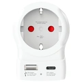 Reseadapter Europa till UK m.fl. USB-A/USB-C 20W PD Jordad