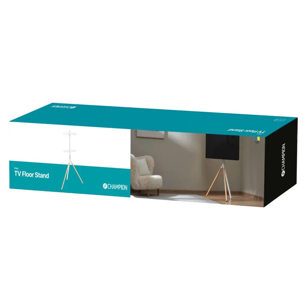 Floor-standing TV Mount Wood Legs