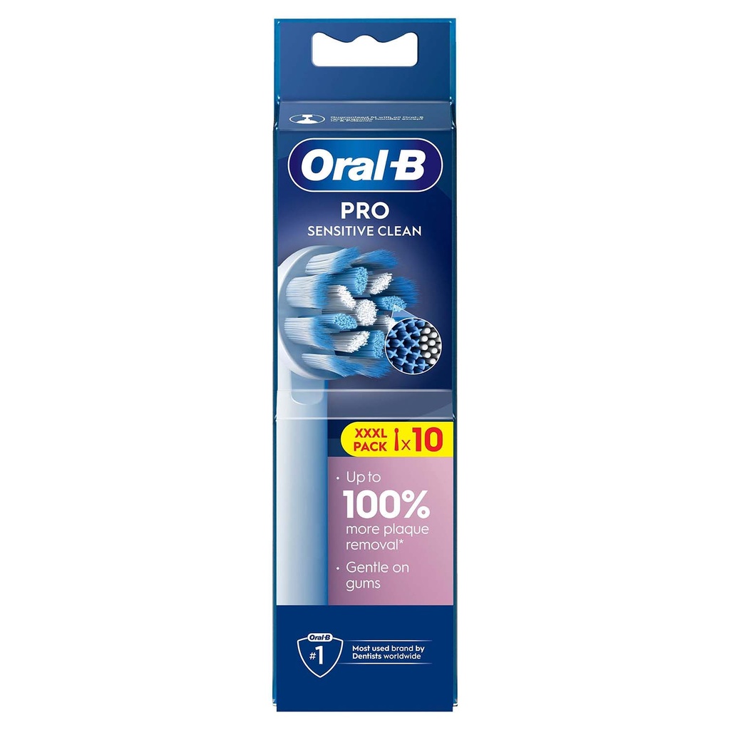 Borsthuvud Sensitive Clean & Care 10st
