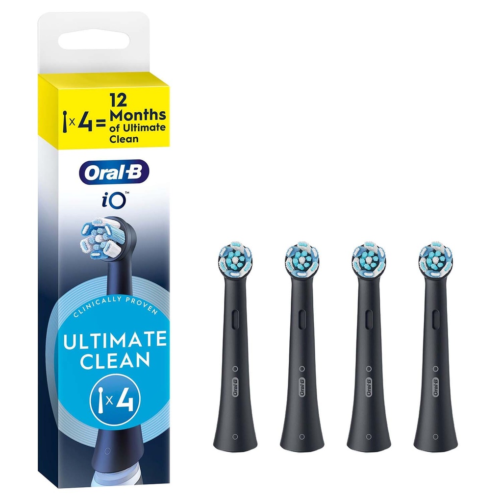 Borsthuvud iO Ultimate Clean Black 4st