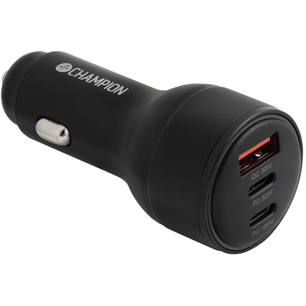 Car Charger 130W 3-port QC/PD Black