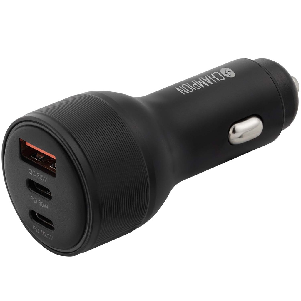 Car Charger 130W 3-port QC/PD Black