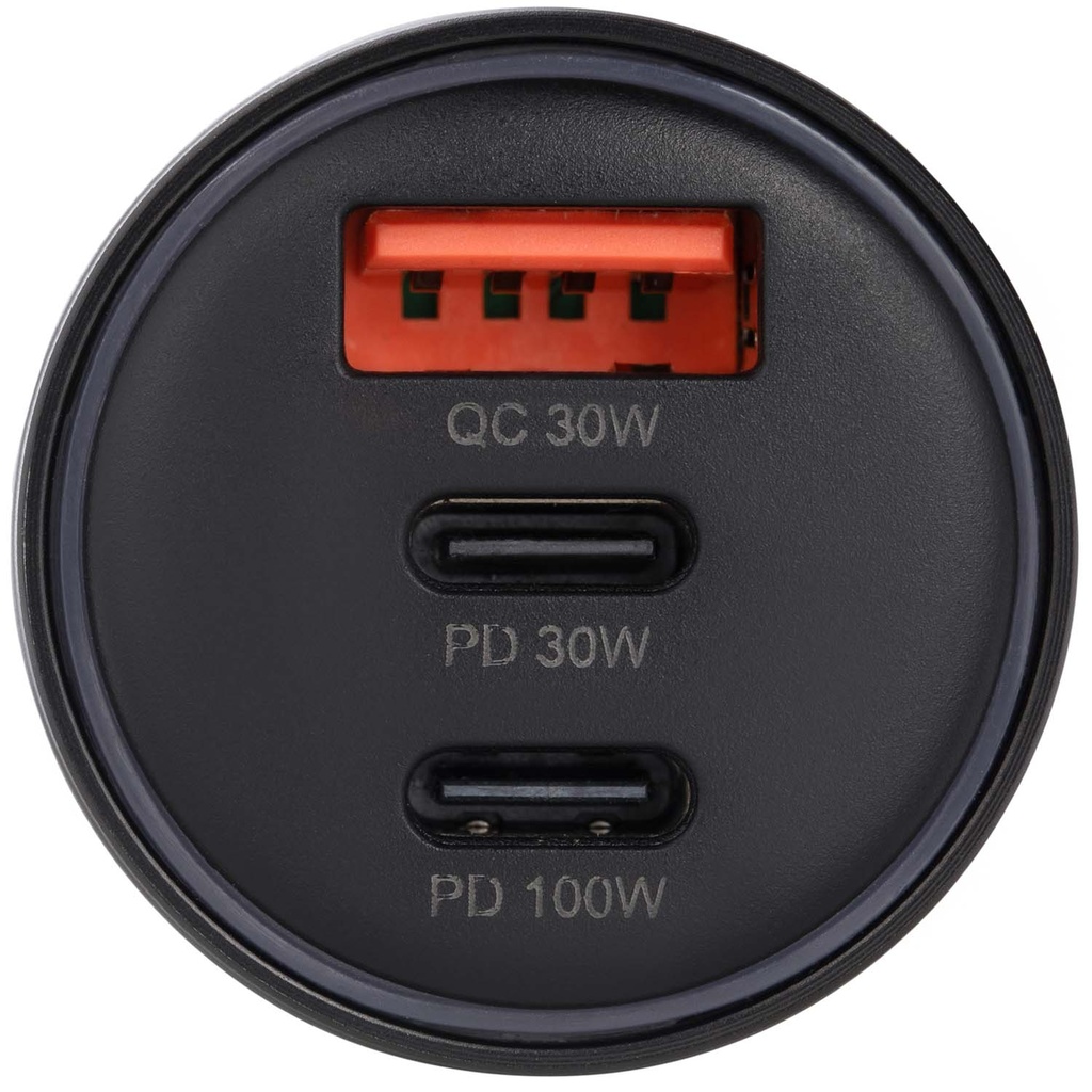 Car Charger 130W 3-port QC/PD Black