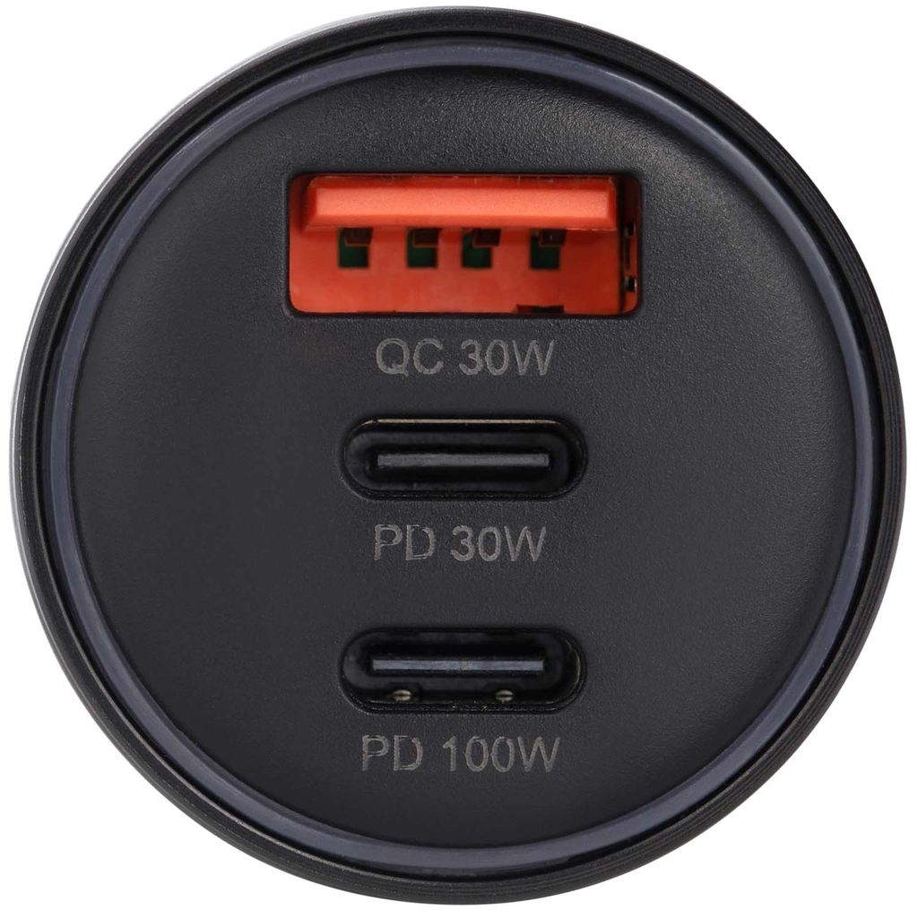 Billaddare 130W 3-port QC/PD Svart