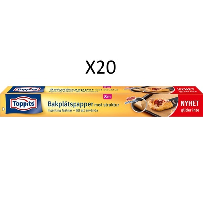 Bakplåtspapper Rulle 8M Glidfri (20st DFP)