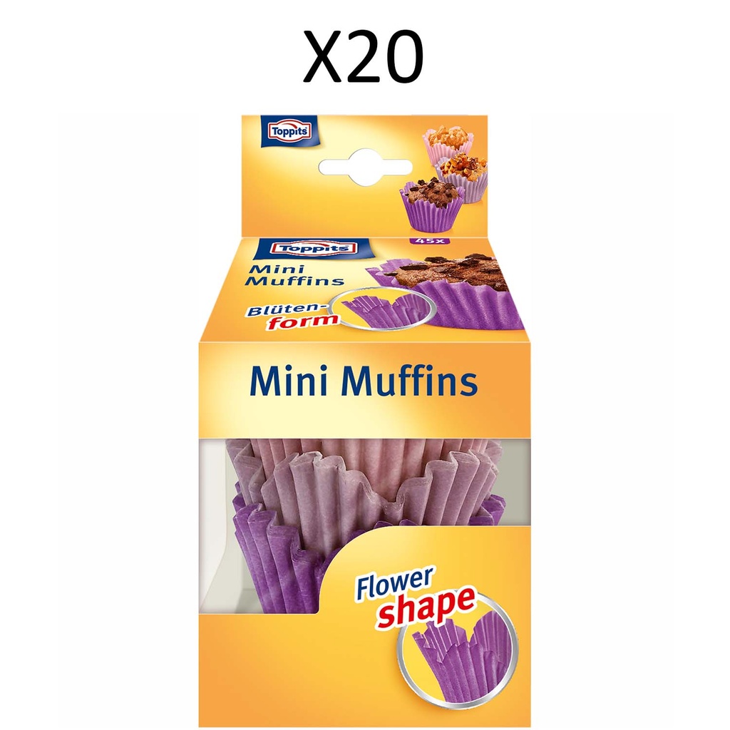 Mini Muffinsformar Flower Shape 45-p  20st DFP