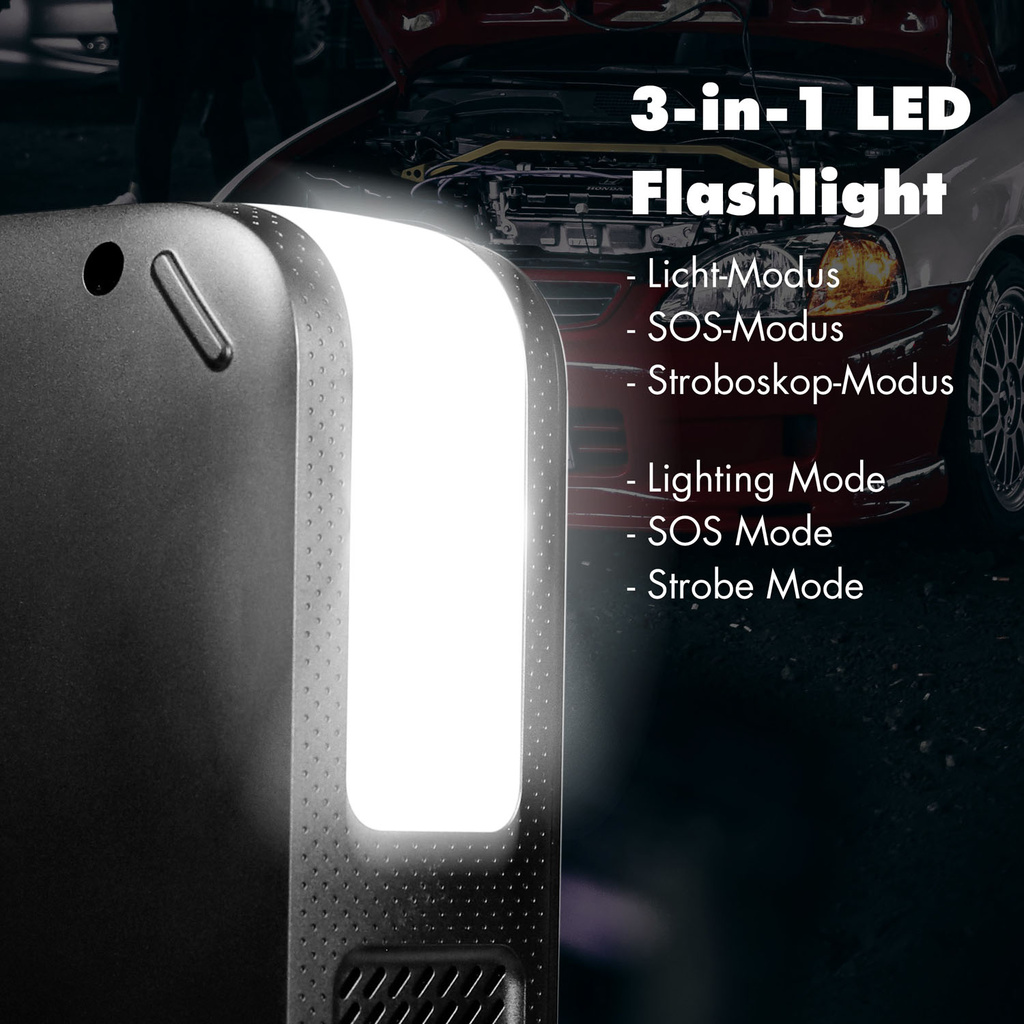 Portable 4-in-1 Jump Starter with Air Compressor