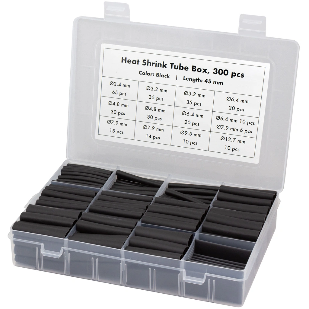 Shrink tubes 300-pack 45mm long Black