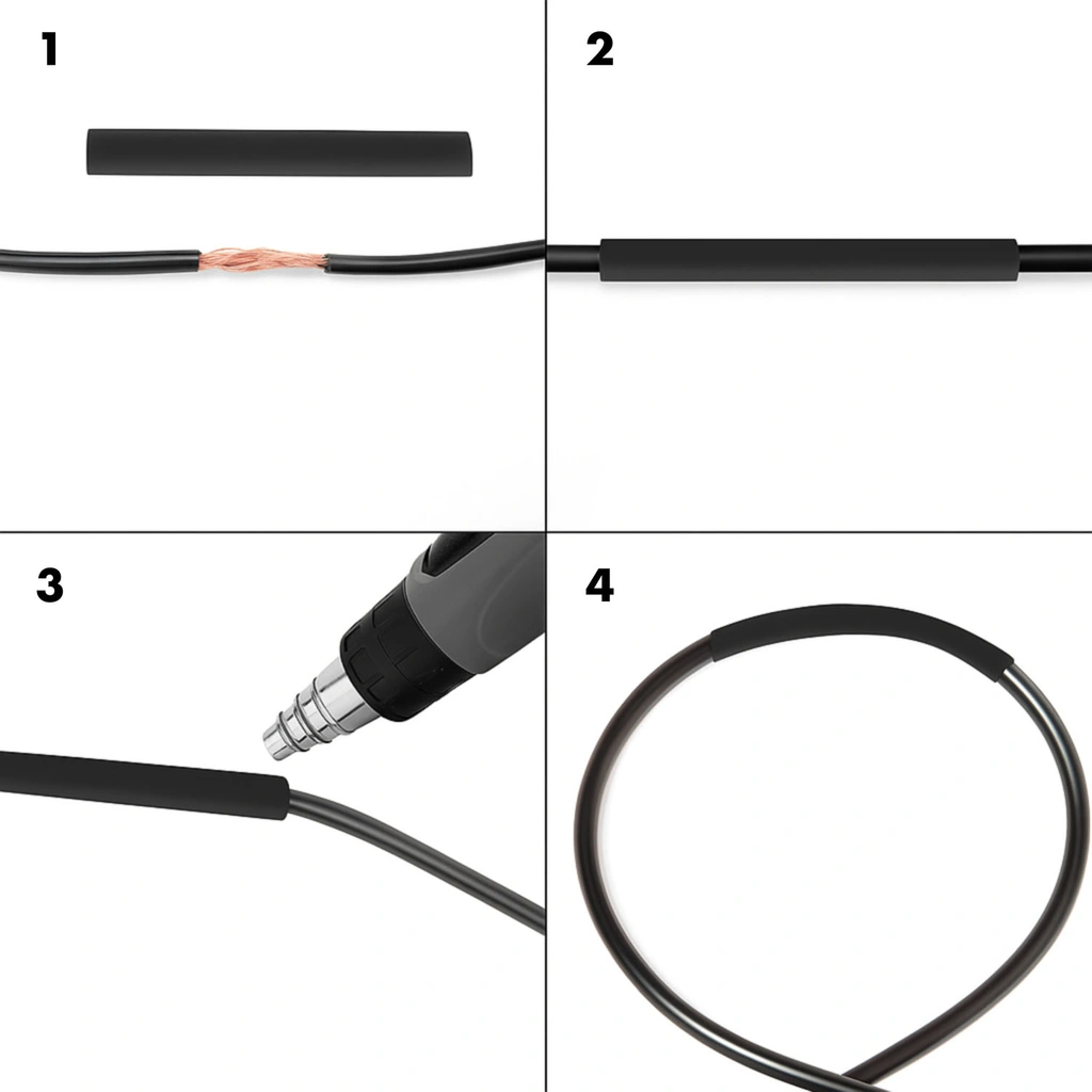 Shrink tubes 300-pack 45mm long Black