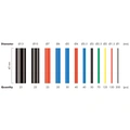 Shrink tubes 800-pack 45mm long Mixed colors