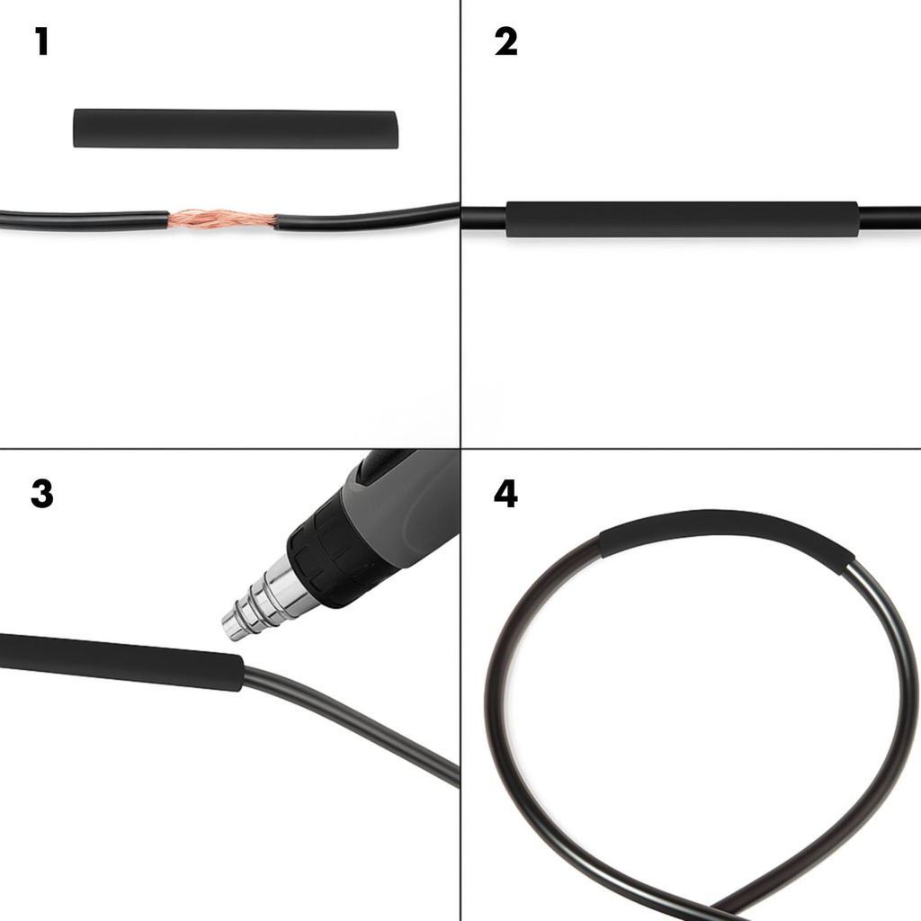 Shrink tubes 800-pack 45mm long Mixed colors