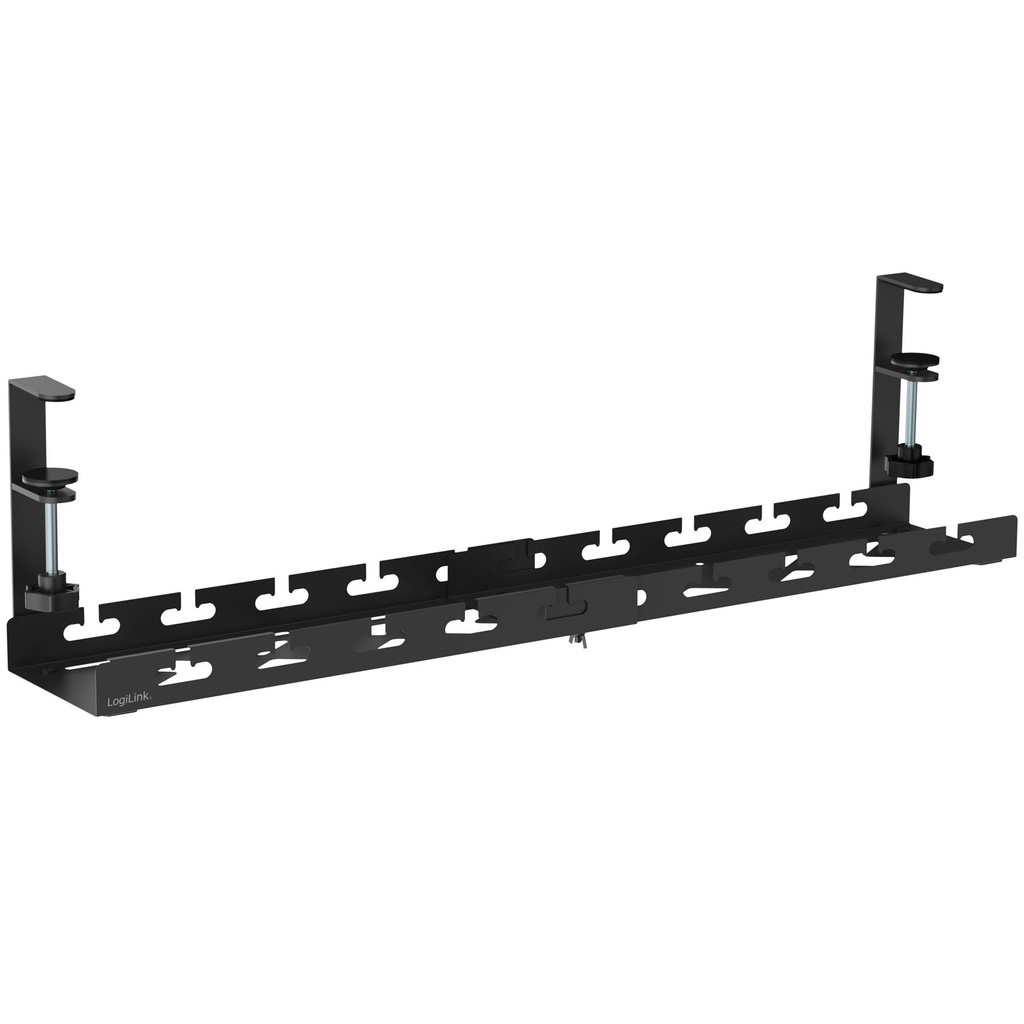 Cable tray Under-Desk mounting Adjustable Black