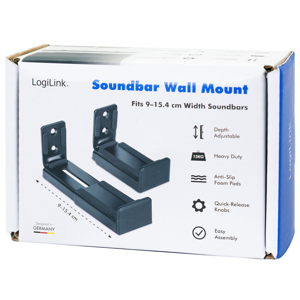 Wall mount for soundbar Universal 90-154mm Black