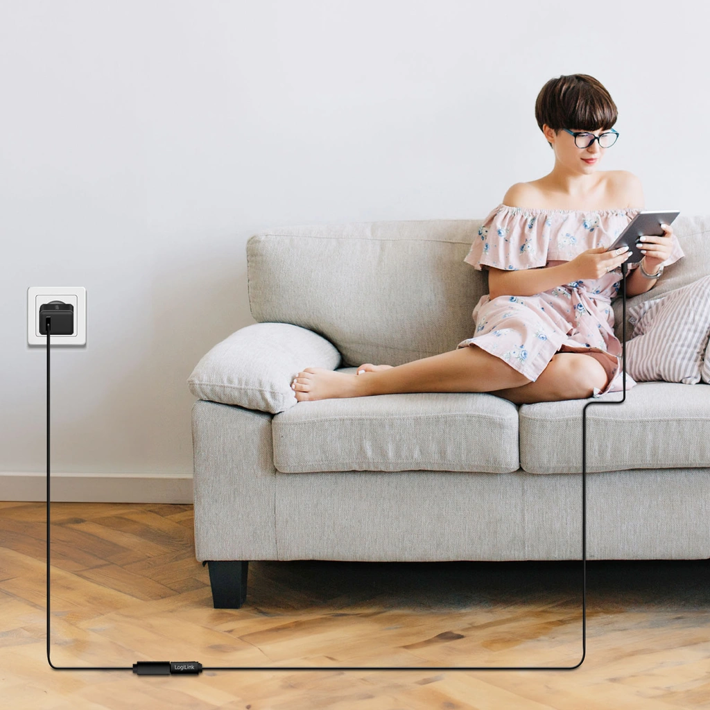 USB-C Förlängningskabel 60W 3m Svart