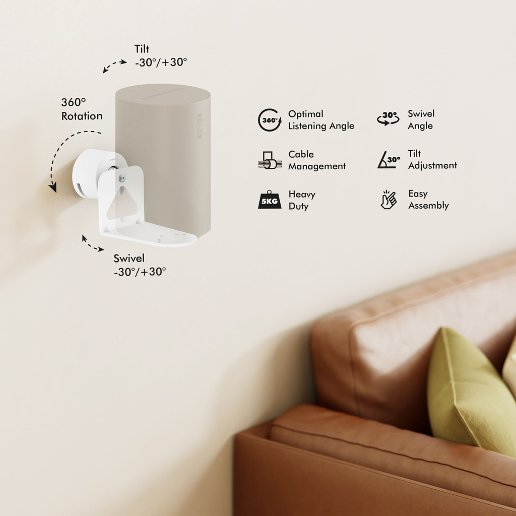 Väggfäste Sonos Era 100 / Era 300 Vit