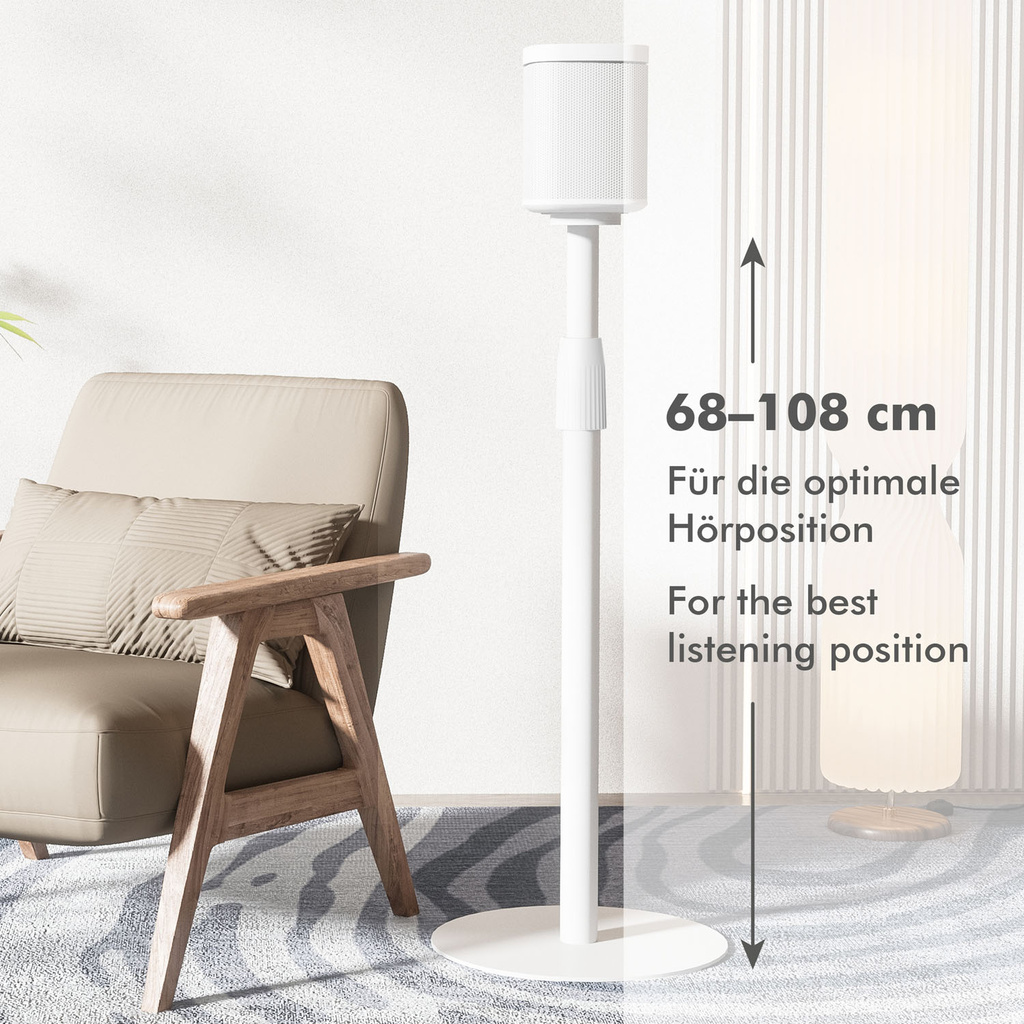 Floor stand Sonos Era 100 / Era 300 682-1068 mm White