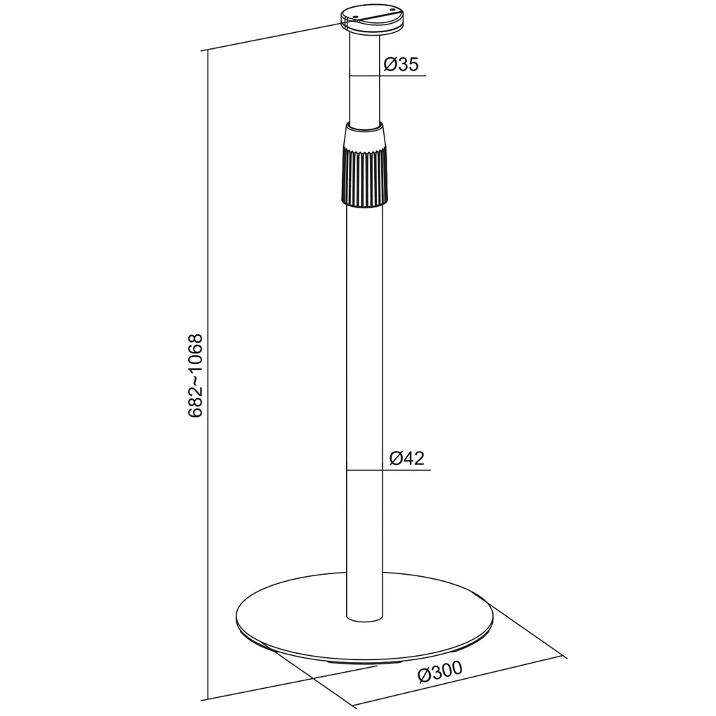 Golvstativ Sonos Era 100 / Era 300 682-1068 mm Vit