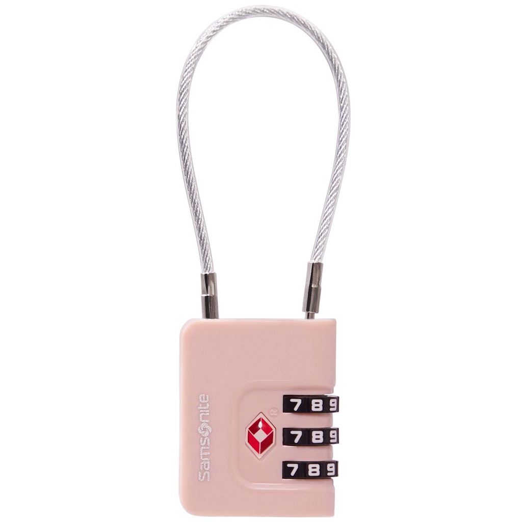 TSA Kabellås 3 Siffror Rosa