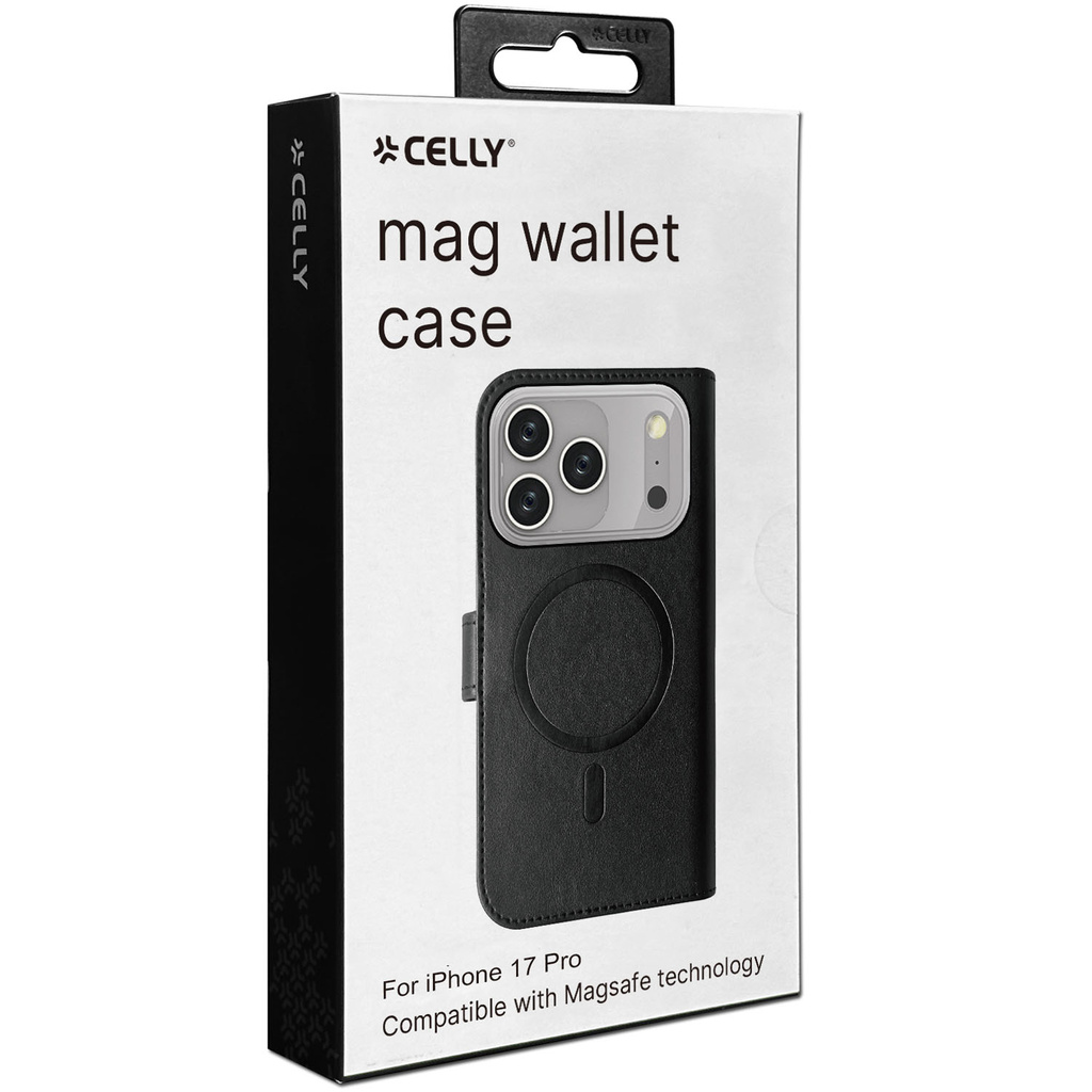 Wallet Case MagSafe-kompatibel iPhone 17 Pro Svart