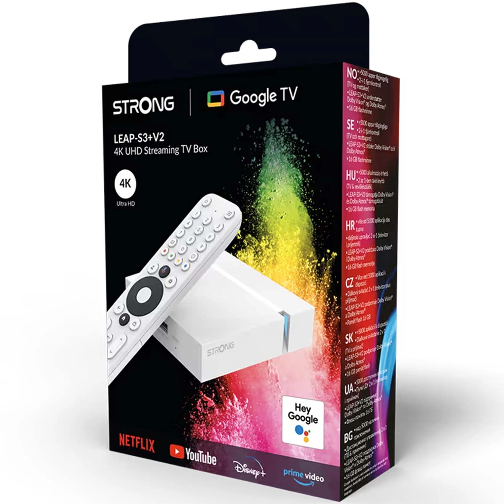 TV-box 4K WiFi/LAN Google TV LEAP-S3+V2 Vit