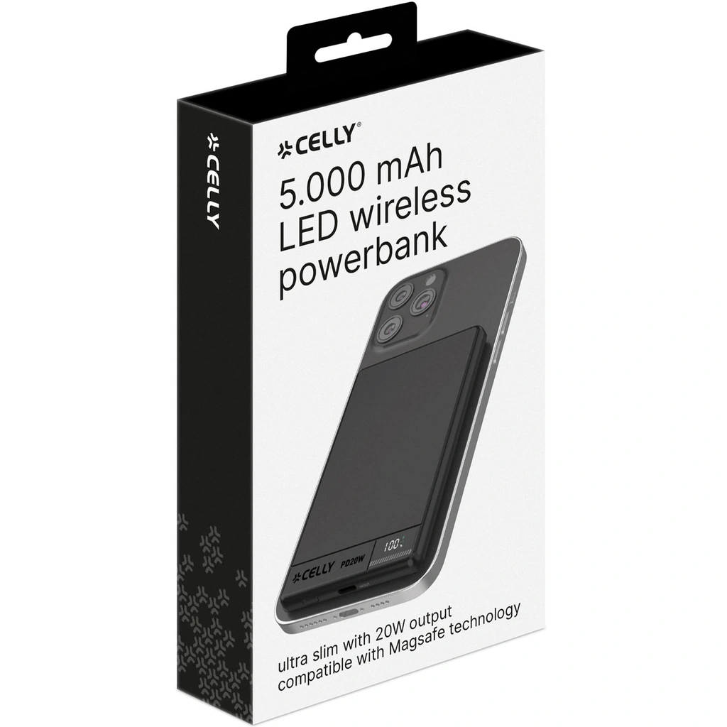 Powerbank 5.000 mAh 15W MagSafe-kompatibel Svart