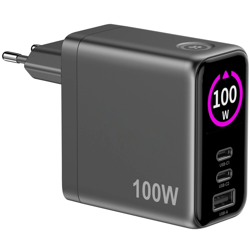 Laddare 100W PD/QC med display