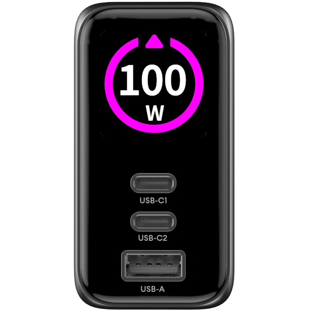 Laddare 100W PD/QC med display