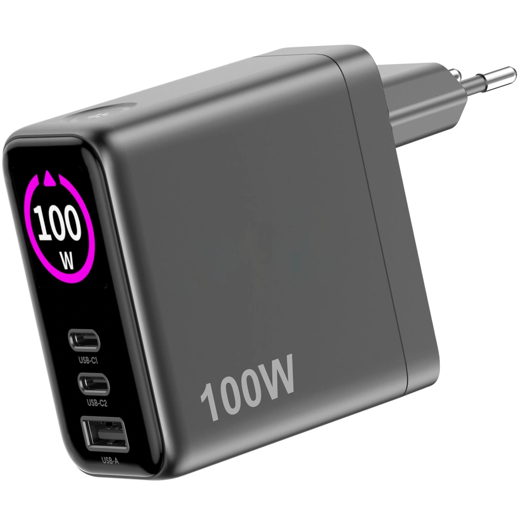 Laddare 100W PD/QC med display