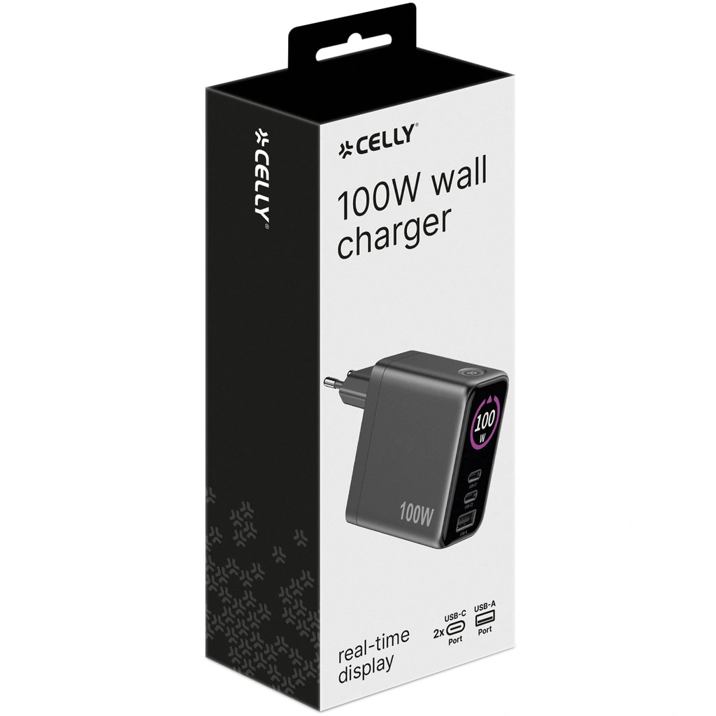 Laddare 100W PD/QC med display