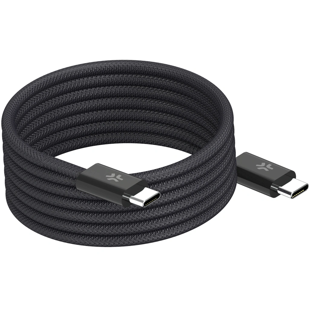 USB-C Kabel 60W Magnetisk Flätad 1m Svart