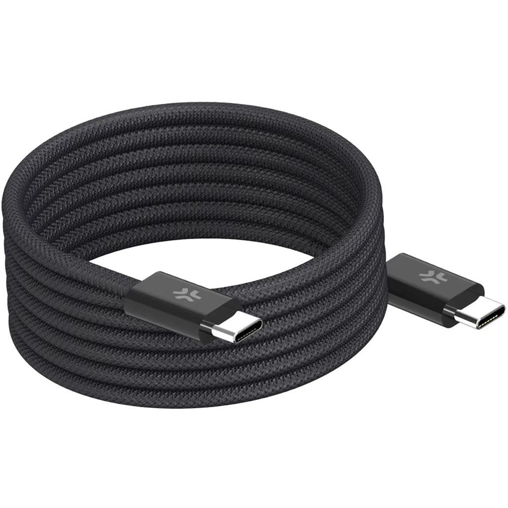 USB-C Kabel 60W Magnetisk Flätad 2m Svart