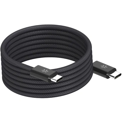 USB-C Kabel 60W Magnetisk Flätad 2m Svart