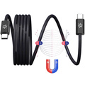 USB-C Kabel 60W Magnetisk Flätad 2m Svart