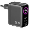 Laddare 65W PD/QC med display