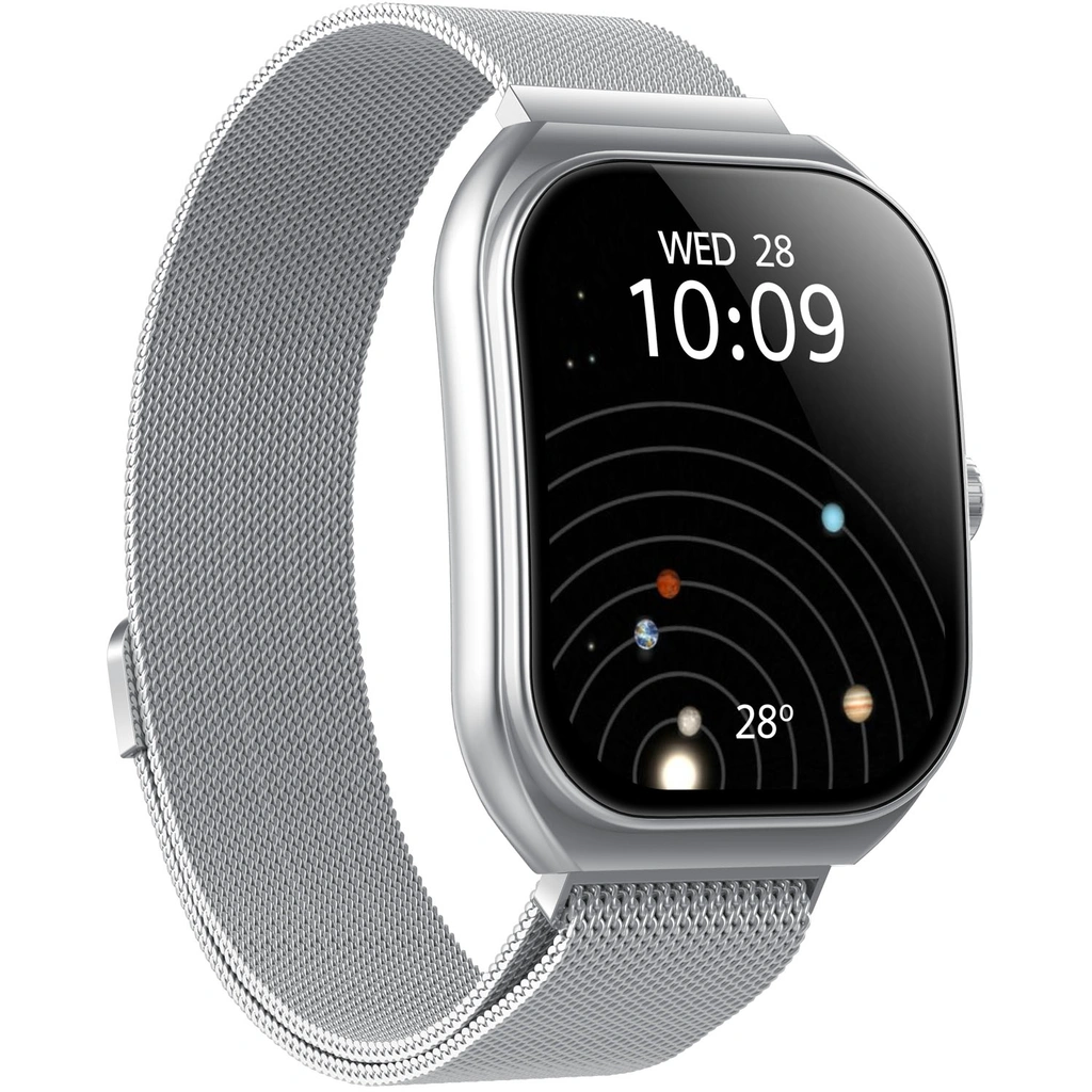 Trainerwide Smartwatch Milanese mesh Silver