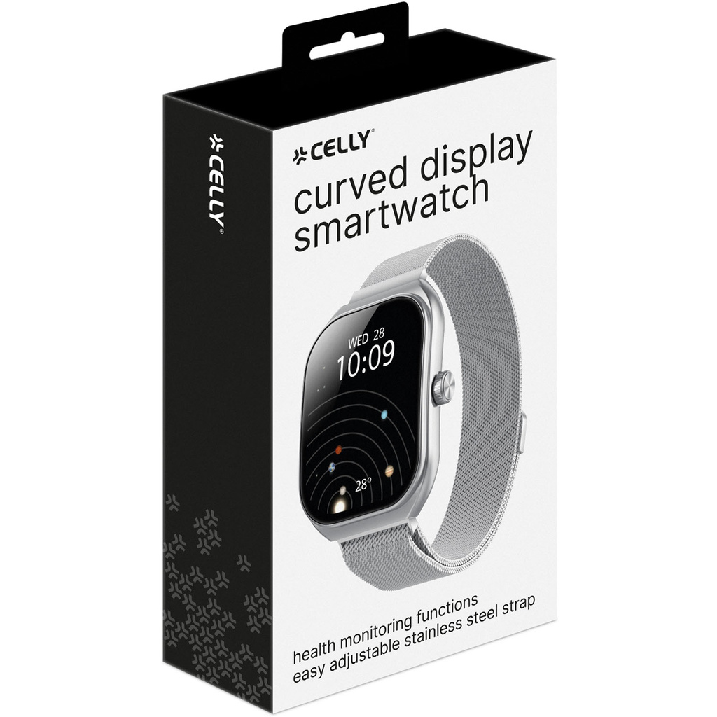 Trainerwide Smartwatch Milanese mesh Silver