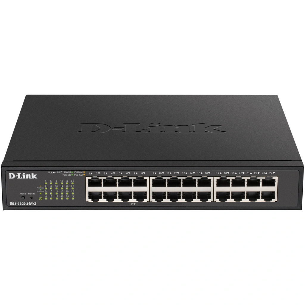 DGS-1100-24PV2 24-Port Gigabit PoE Smart Managed Switch