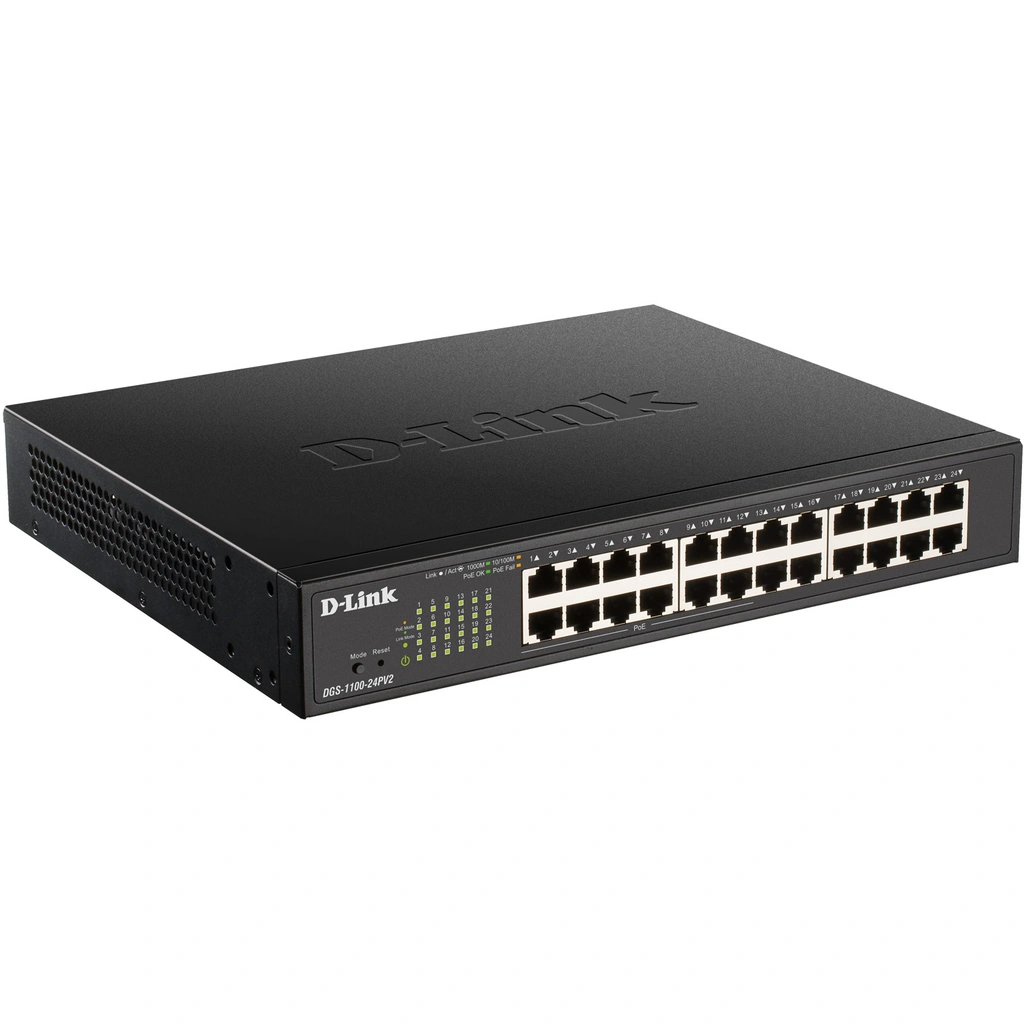 DGS-1100-24PV2 24-Port Gigabit PoE Smart Managed Switch