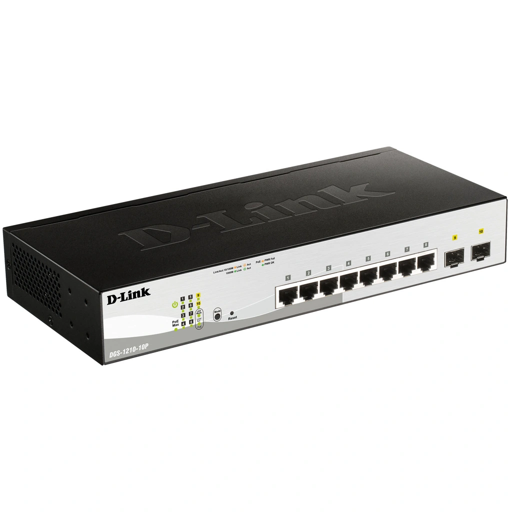 DGS-1210-10P 10-Port Gigabit PoE Smart+ Managed Switch