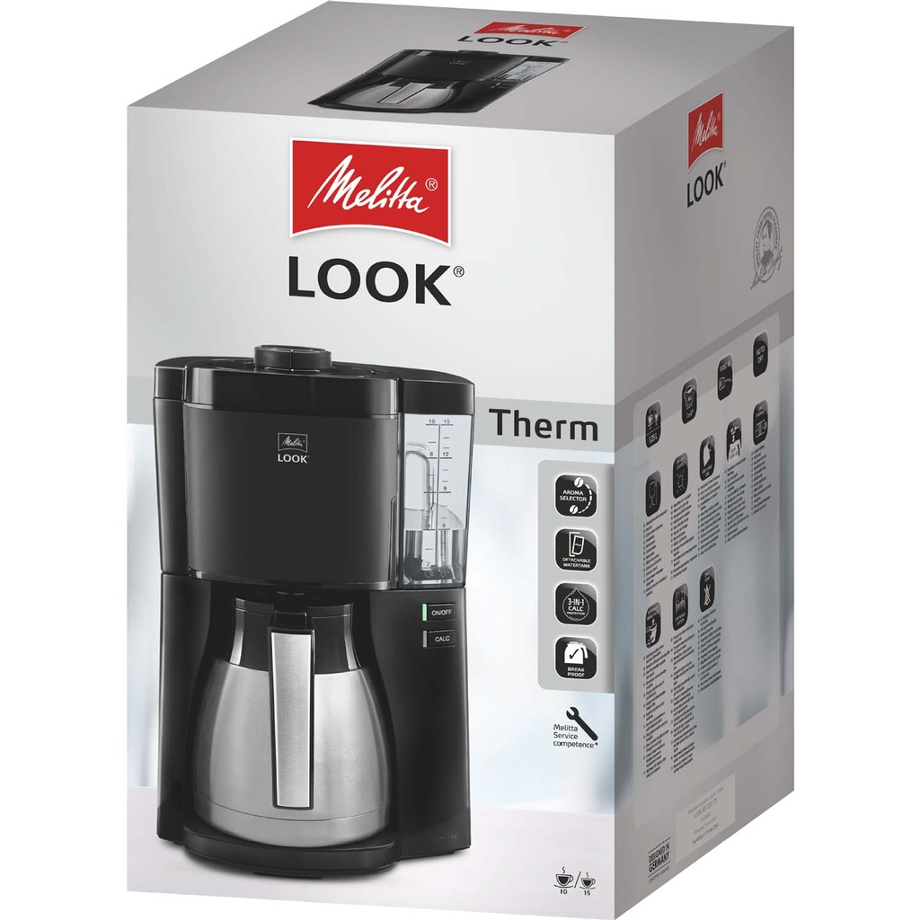 Termosbryggare LOOK,Svart 1,25l Aroma selector