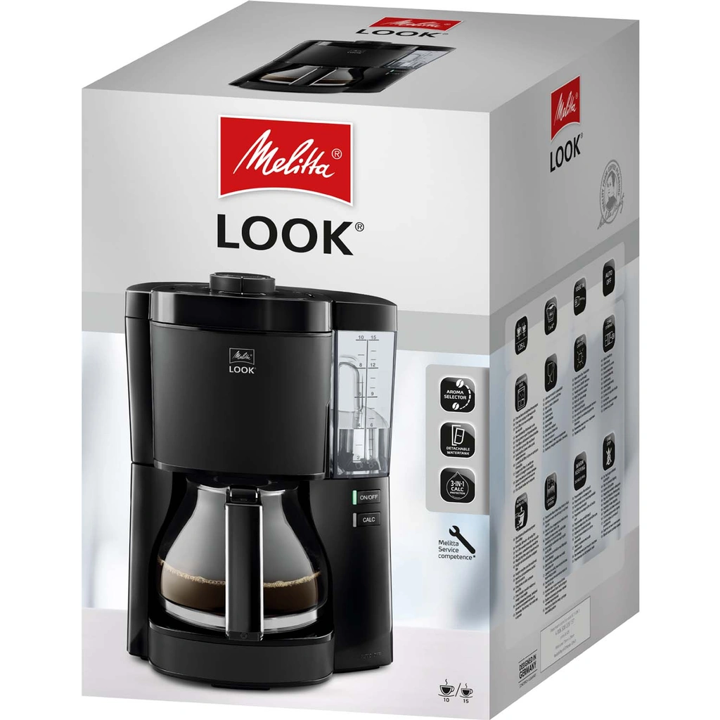 Coffee Maker LOOK, Black 1.25L Aroma Selector Black